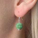 Carrie Elspeth Green Strata Colourful Beaded Drop Earrings