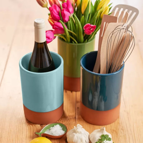 Dexam 18cm Duck Egg Glazed Terracotta Wine Cooler