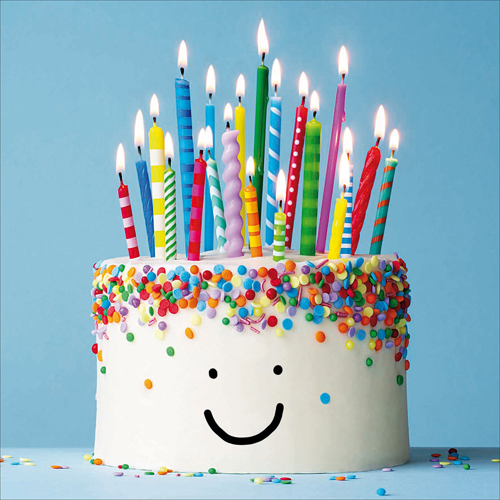 Woodmansterne Fun & Sprinkles Smiley Cake Blank Card