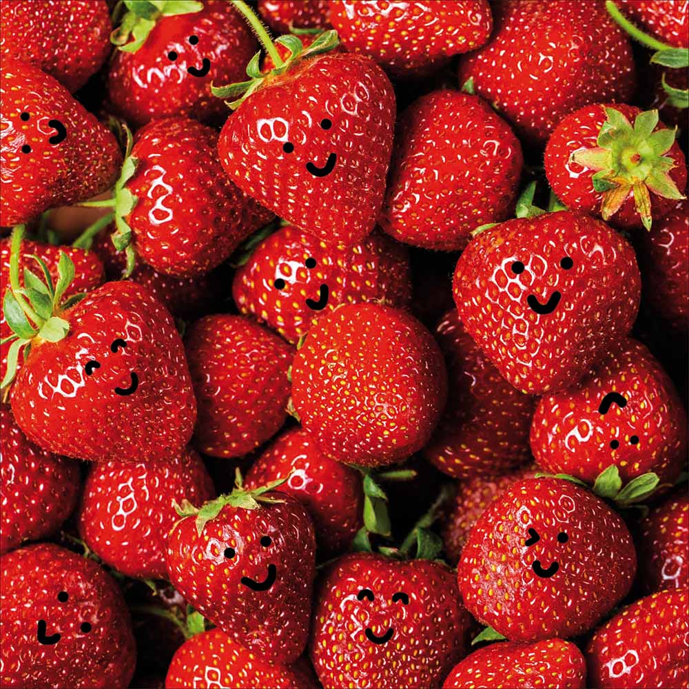 Woodmansterne Strawberries with a Smile Blank Card