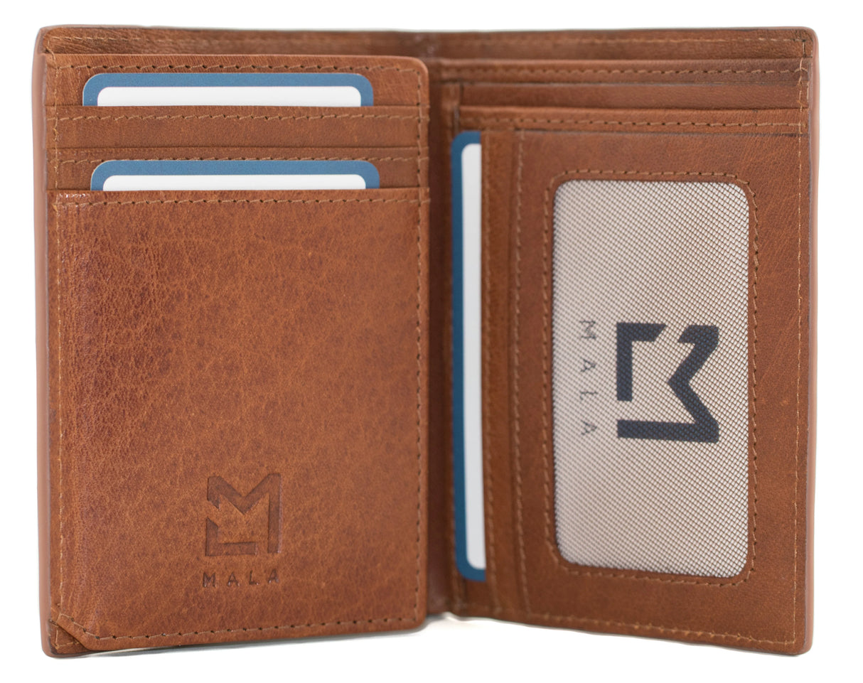 Mala Leather 11cm Tan Bloomsbury Tall Wallet - 1045 17