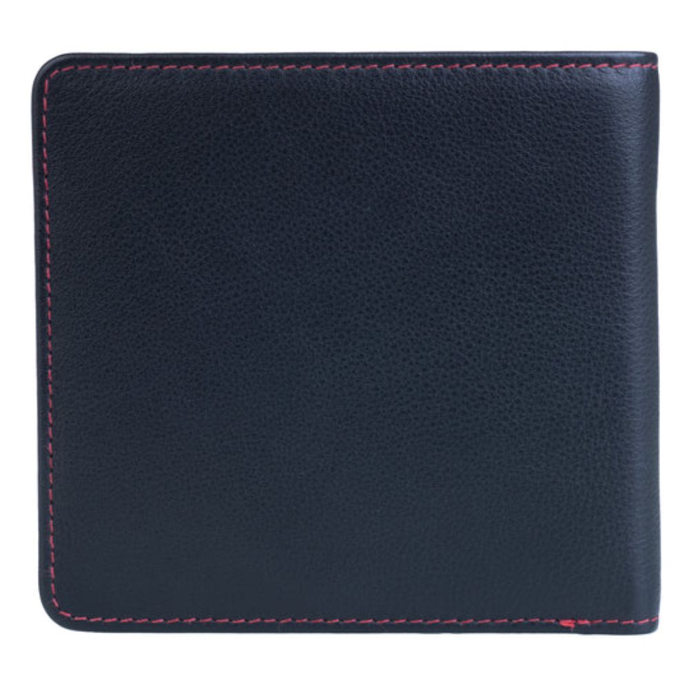 Mala Leather Black Hudson Slim Wallet With Coin Pocket