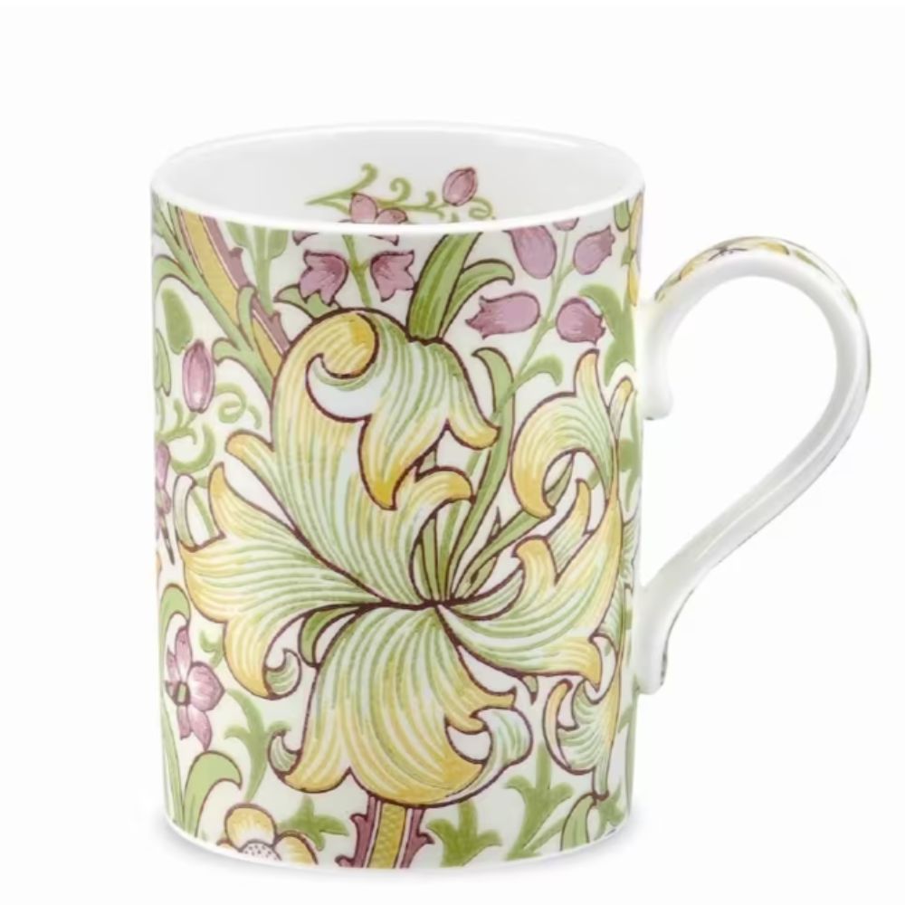 Wrendale Designs 350ml Royal Worcester Morris and Co Golden Lily Mug - Olive/Russet