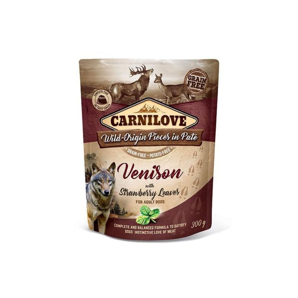 Carnilove 300g Venison with Strawberry Dog Food Pouch