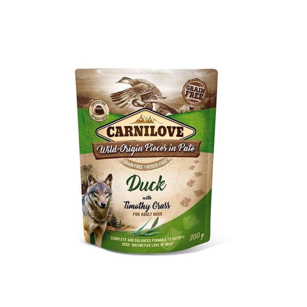 Carnilove 300g Duck with Timothy Grass Dog Food Pouch