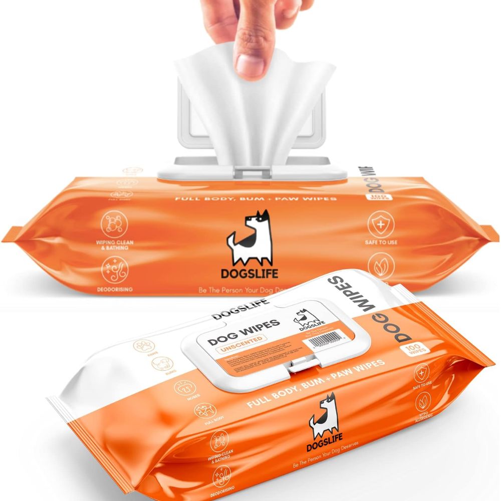 DogsLife Baby Powder Scent Dog Grooming Wipes