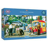 Gibsons Games 636 Piece Ice Cream by the River Panoramic Jigsaw Puzzle
