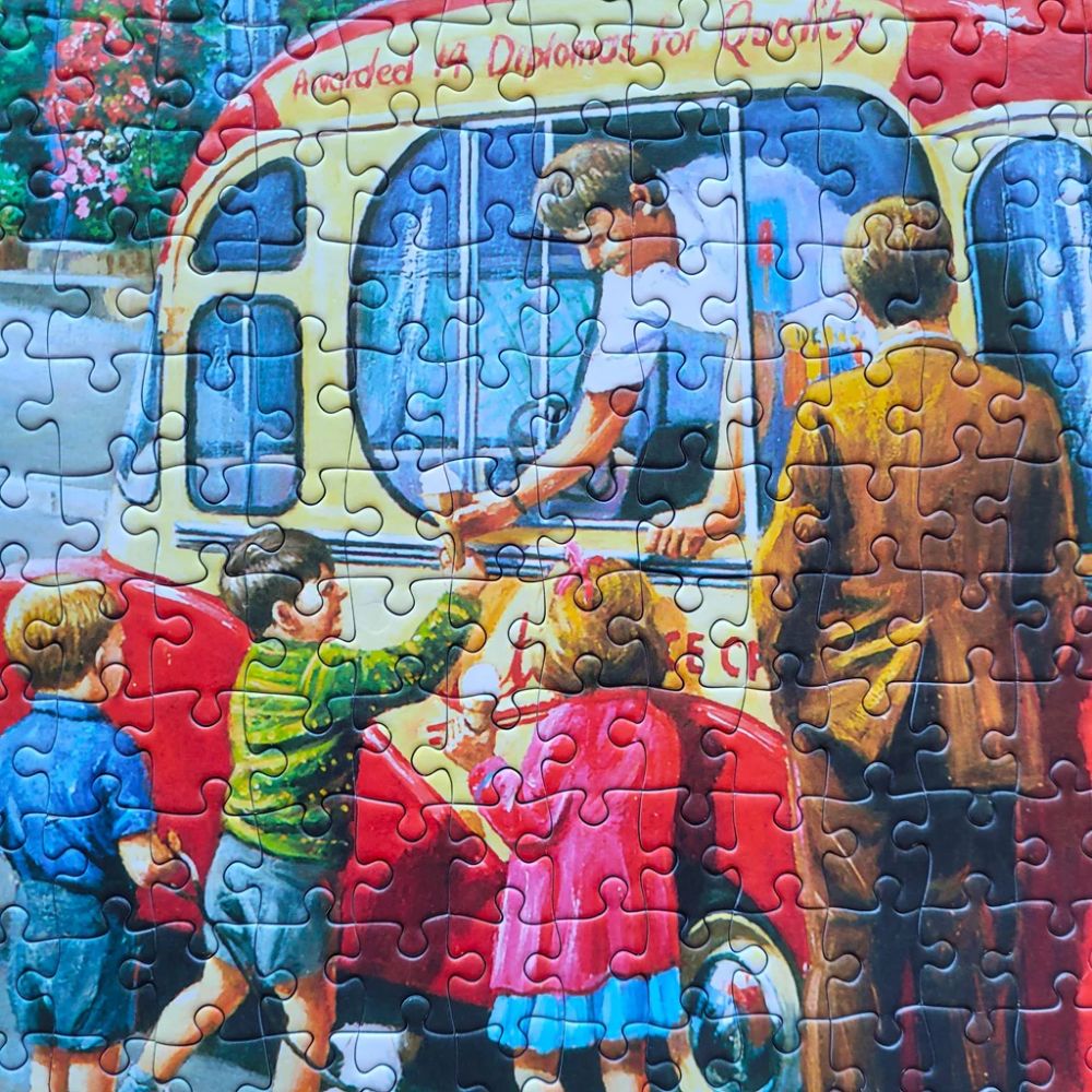 Gibsons Games 636 Piece Ice Cream by the River Panoramic Jigsaw Puzzle