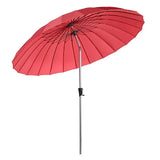 Hartman 2.7m Shanghai Round Crank & Tilt Parasol - Red Coral