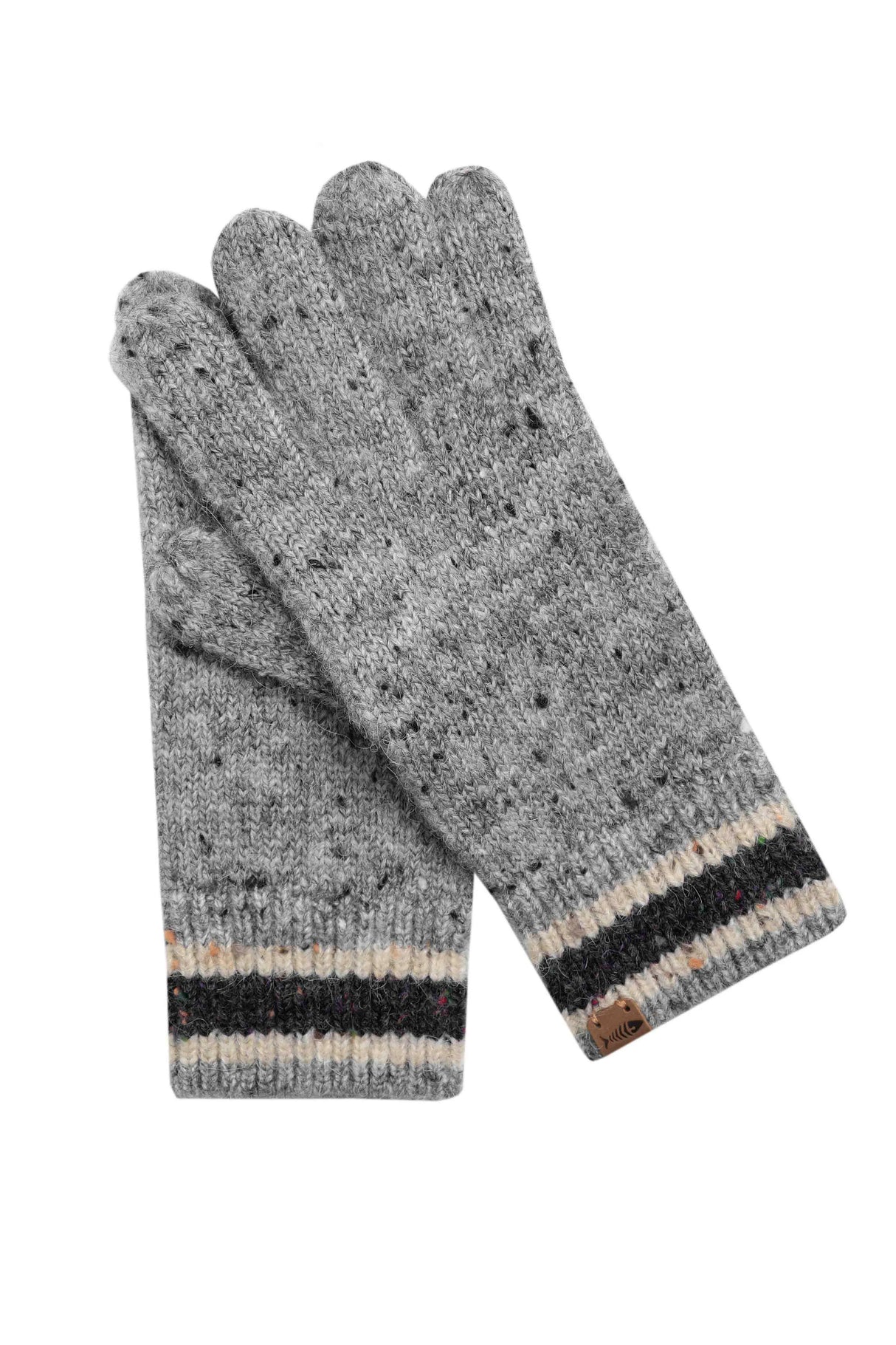 Weird Fish One Size Storm Grey WhiteHaven Fleck Gloves