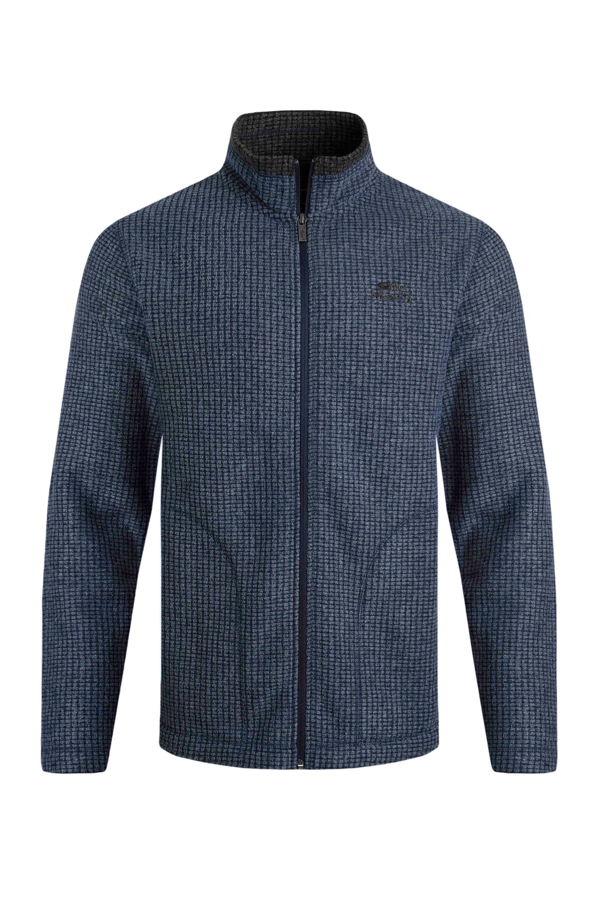 Weird Fish Navy Eco Full Zip Men's Fleece - Navy