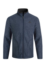Weird Fish Navy Eco Full Zip Men's Fleece - Navy