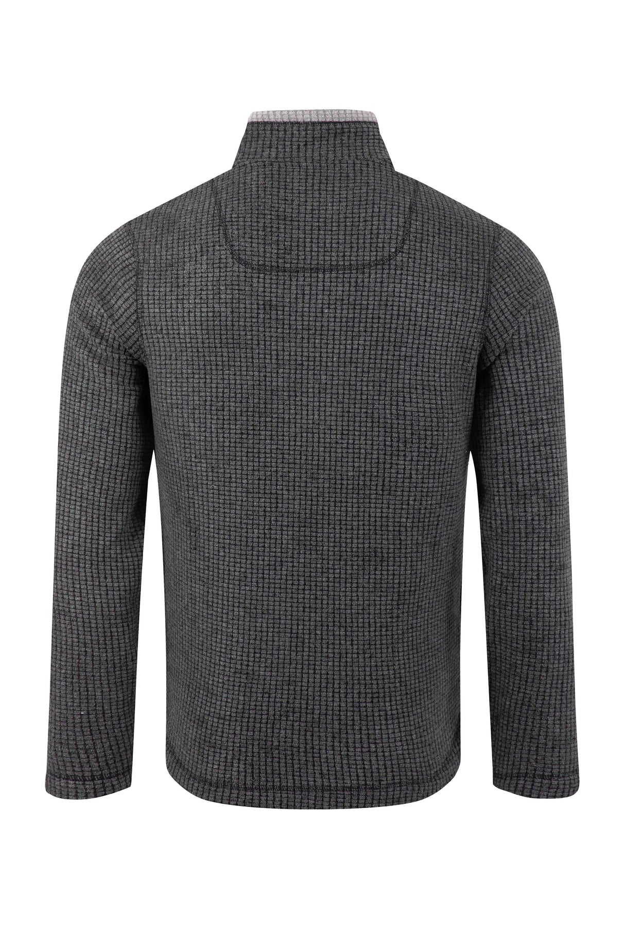 Weird Fish Shires Full Zip Grid Fleece - Washed Black
