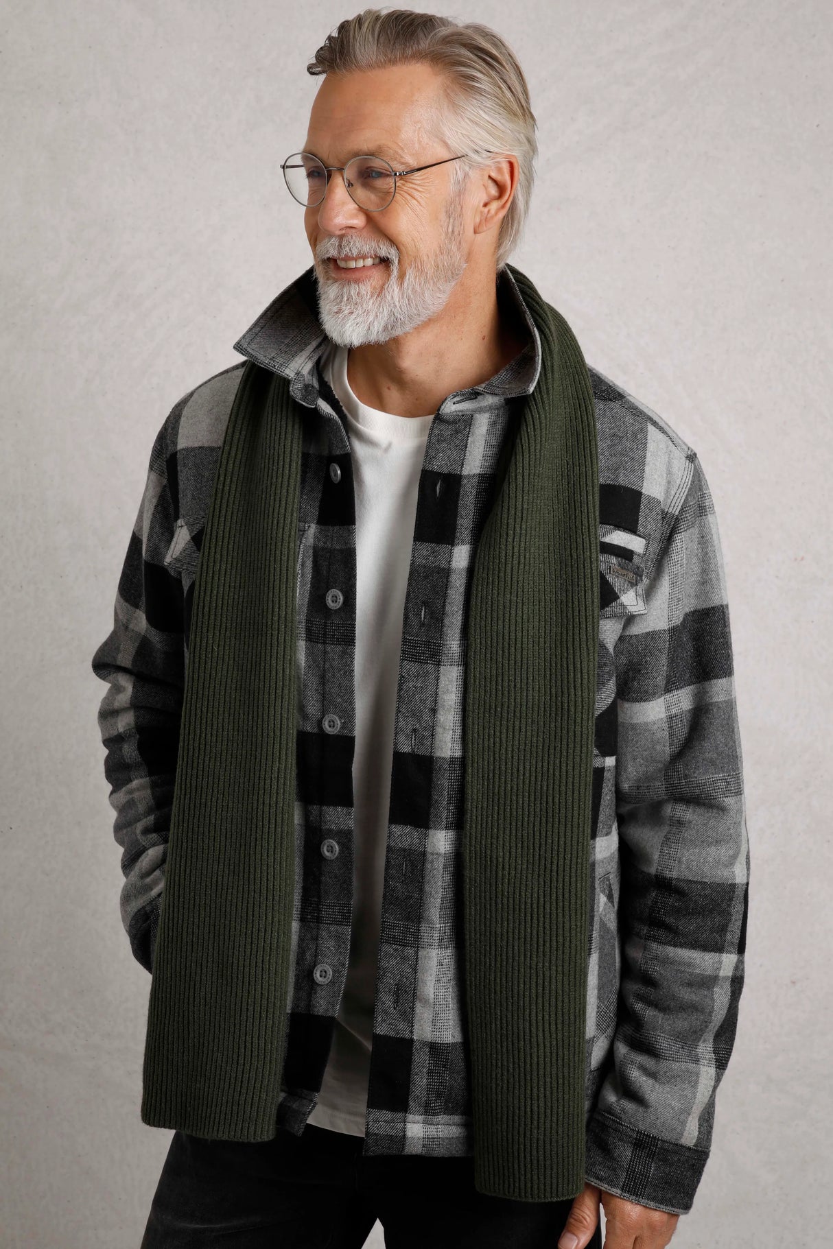 Weird Fish One Size Fir Green Stornoway Ribbed Scarf