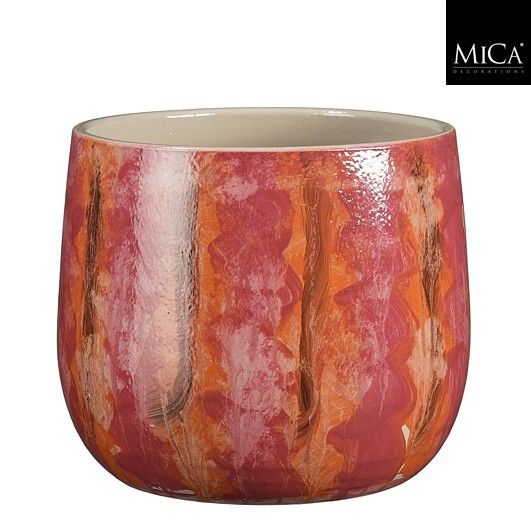 Mica Decorations 21cm Pink Nigel Round D Pot - 1175834
