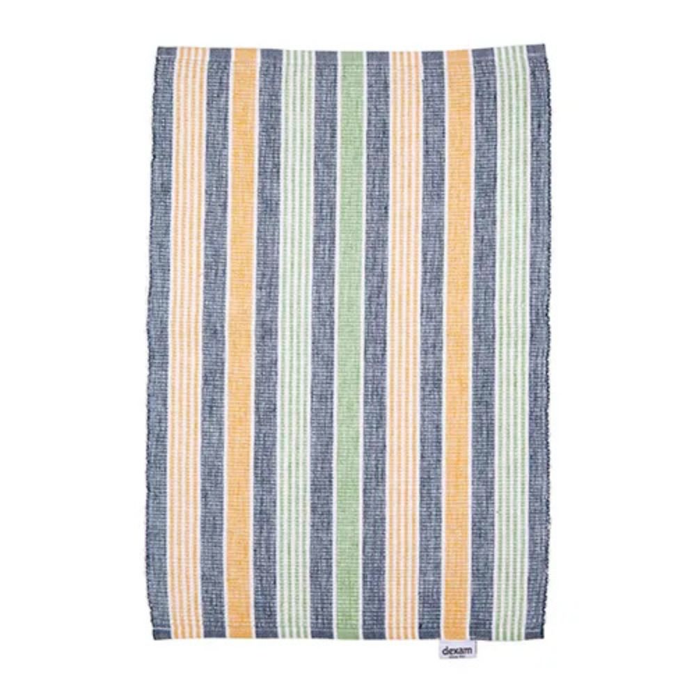 Dexam 45cm Sintra Recycled Cotton Striped Napkin and Placemat Set - Blue