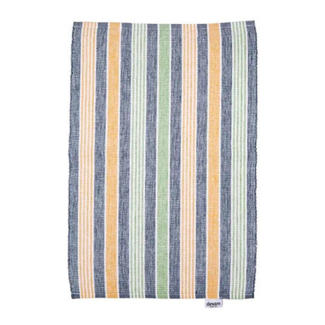 Dexam 45cm Sintra Recycled Cotton Striped Napkin and Placemat Set - Blue