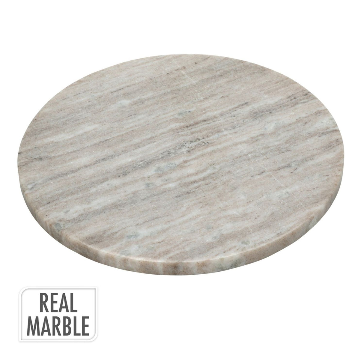 H&S Collection 28cm Sand Round Marble Chopping Board