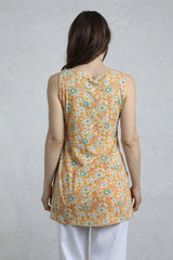 Weird Fish 8 Deep Amber Indus Printed Jersey Tunic - 203321
