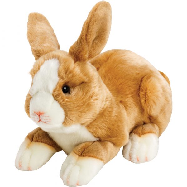 Suki Gifts 12cm Yomiko Medium Resting Beige & White Rabbit Plush Toy