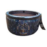 Woodlodge 41cm Reactive Blue Low Edwin Cylin Pot