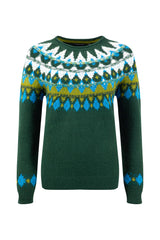 Weird Fish Lowell Fair Isle Jumper - Bottle Green