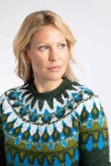 Weird Fish Lowell Fair Isle Jumper - Bottle Green