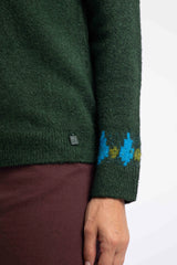 Weird Fish Lowell Fair Isle Jumper - Bottle Green