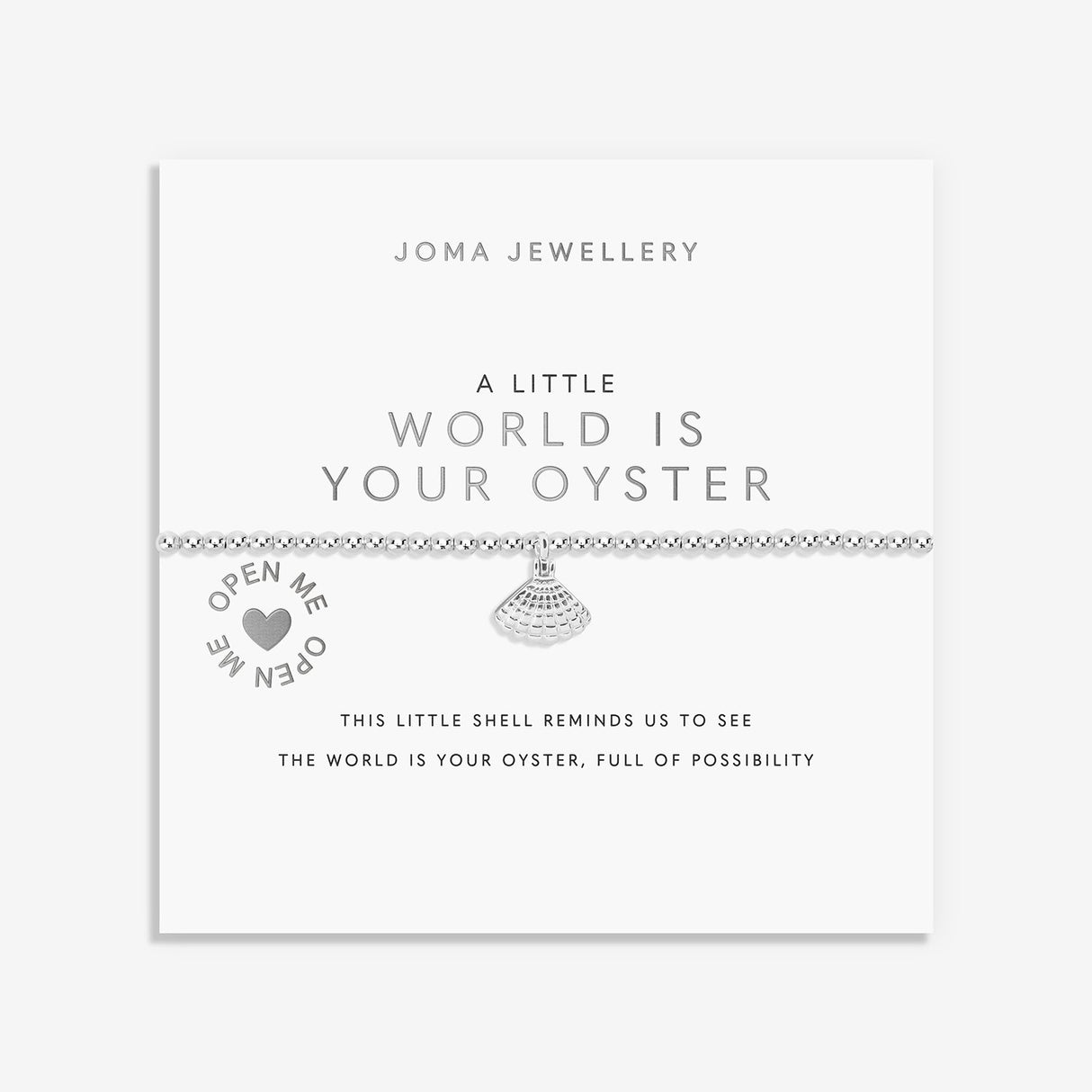 Joma Jewellery A Little 'The World Is Your Oyster' Bracelet - Silver