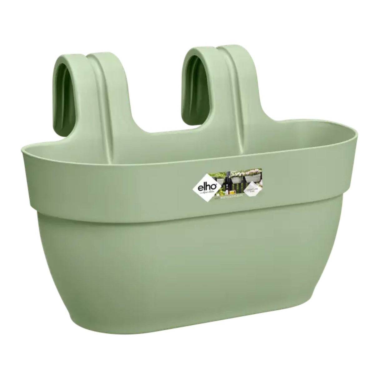 Elho 36cm Pistachio Green Medium Vibia Campana Easy Hanger Planter
