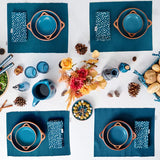 Dexam 150ml Ink Blue Glazed Terracotta Oil Drizzler - 16050215