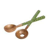 Dexam Green Sintra Mango Wood Spotted Salad Servers - 16050473