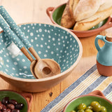 Dexam Duck Egg Sintra Mango Wood Spotted Salad Servers - 16050477