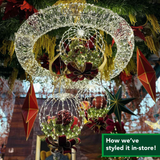 Lumineo 116cm  1800 LED Warm White Lit Metal Wreath Decoration