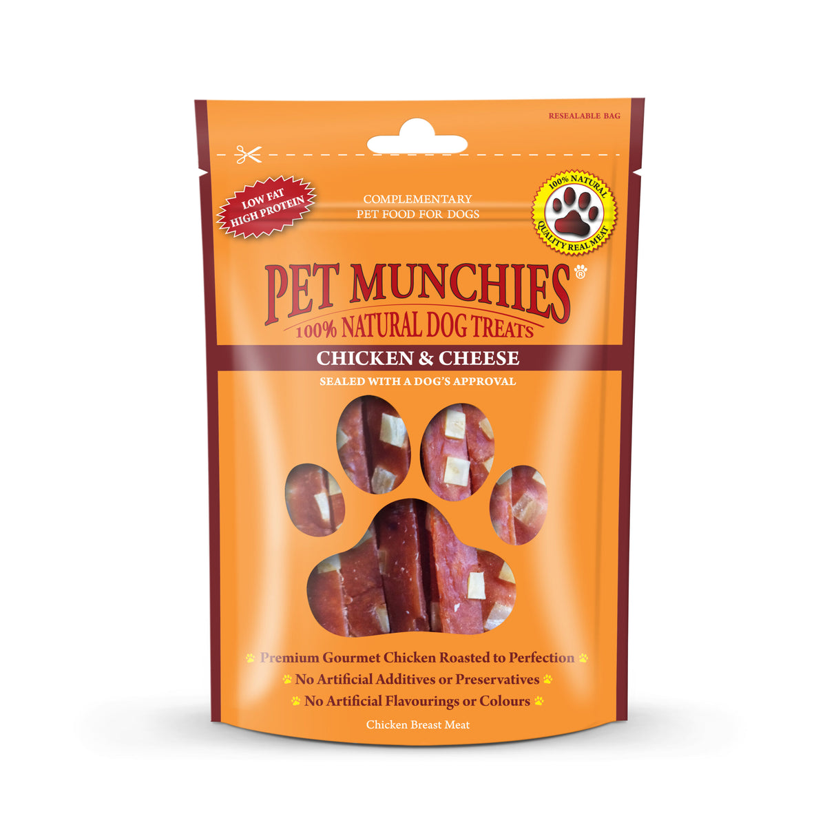Pet Munchies 100g Dog Treats - Chicken & Cheese