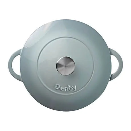 Denby 26cm Light Blue Cast Iron Paillion Round Casserole Dish