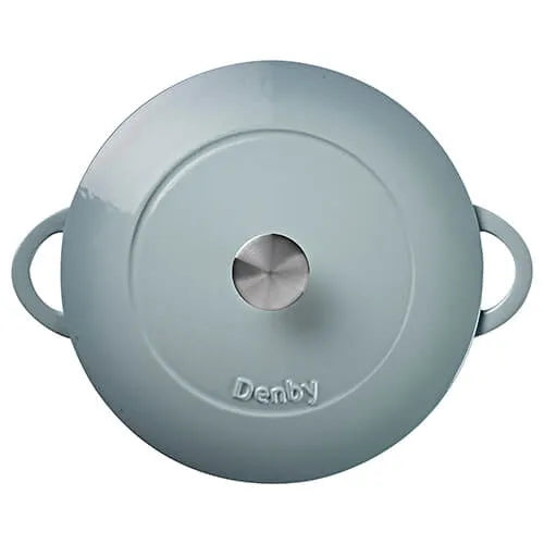 Denby 30cm Light Blue Cast Iron Pavillion Shallow Casserole Dish