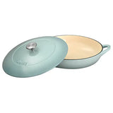 Denby 30cm Light Blue Cast Iron Pavillion Shallow Casserole Dish