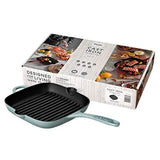 Denby 25cm Light Blue Cast Iron Pavillion Griddle Pan