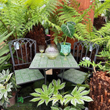 Decoris Averio 2-Seater Square Mosaic Stone Iron Bistro Set