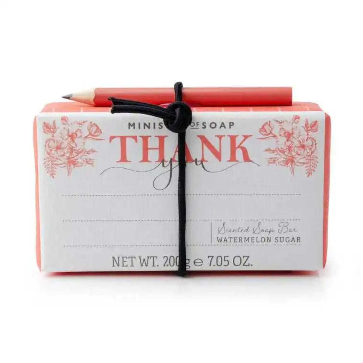 Ministry of Soap 200g Gift Note Thank You Watermelon Soap Bar