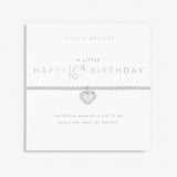 Joma Jewellery Silver A Little 'Happy Sweet 16th Birthday' Bracelet