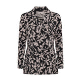 Tigi Abstract Flowers Cowl Neck Top - Grey