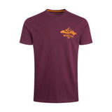 Weird Fish Mountain Valley Back Print Graphic T-Shirt - Aubergine