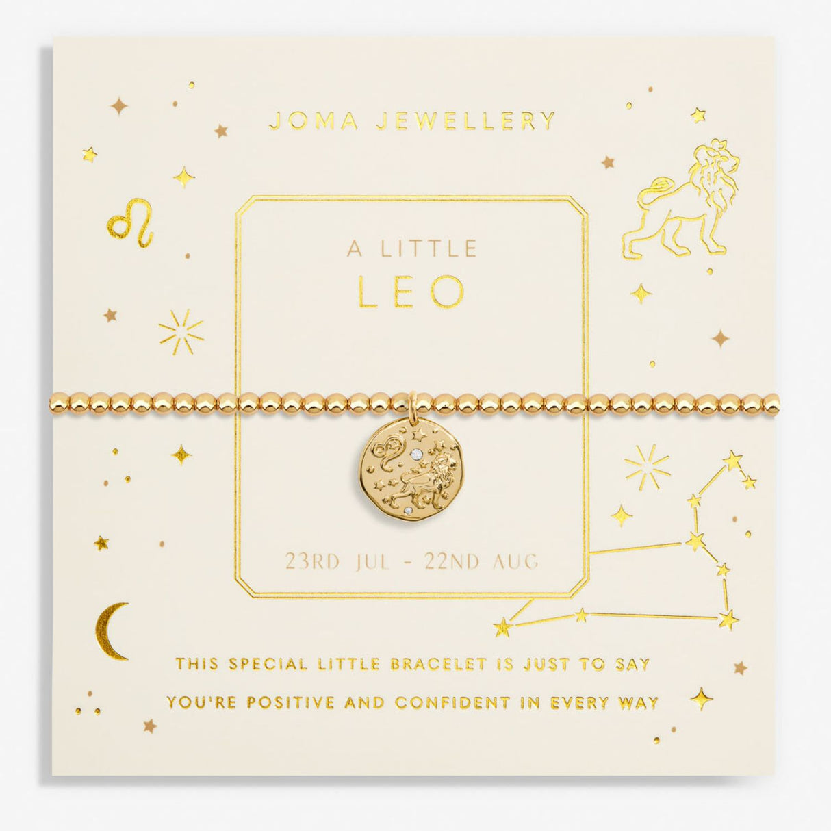 Joma Jewellery Gold Star Sign A Little 'Leo' Bracelet