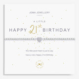Joma Jewellery Silver A Little 'Happy 21st Birthday' Bracelet