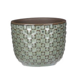 Mica Decorations 7.5cm Green Daan Round Pot