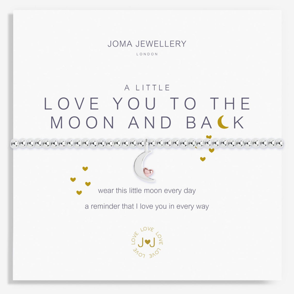 Joma Jewellery Silver A Little 'Love You To The Moon And Back' Bracelet