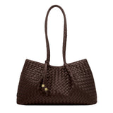 Katie Loxton Small Nova Hand Woven Tote Bag - Chocolate