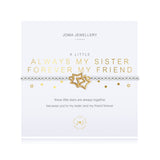 Joma Jewellery Silver A Little 'Always My Sister, Forever My Friend' Bracelet